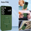 Vaku ® Samsung Galaxy S21 FE Silicon Polarized Texture Full Lens Protection Lens Protection Back Cover Case