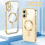 Vaku ® Apple iPhone 16 Plus Luxury Electroplated Magnetic Magsafe Camera Protection TPU Back Cover Case