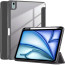 Vaku ® OPTINEX Apple iPad Air 13 inch (M2) Back Flip Stand Cover 360 Degree with Pencil Holder Transparent Back Powerful Magnetic Attachment Slim Trifold Stand Case