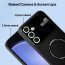 Vaku ® Samsung Galaxy S23 FE Silicon Polarized Texture Full Lens Protection Lens Protection Back Cover Case