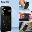 Vaku ® Samsung Galaxy S23 FE Silicon Polarized Texture Full Lens Protection Lens Protection Back Cover Case