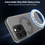 Vaku Luxos ® 2In1 Combo Apple iPhone 15 Pro Max Glassy Series Clear TPU Shockproof Back Cover with Magnetic Alloy Ring Metal Kickstand