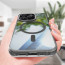 Vaku Luxos ® Apple iPhone 15 Pro Vortex Magpro Gel Cushion Slim Fit Shockproof Crystal Clear Camera Metal Ring Certified Mag-Safe Back Cover
