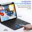 Vaku Luxos ® NORVIK Magnetic Bluetooth Keyboard Case For iPad 11th inch (A16)/10.9 10th Generation With Flip Cover 360° Protection Backlit Keys & Touchpad Pencil Holder Floating Cantilever Stand