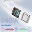 DR VAKU ® 240W Type-C to Type-C Braided Cable 2M Fast Charging & High-Speed Data Transfer for iPhone, MacBook, iPad, Samsung, Laptop, Monitor & Other USB-C Devices