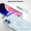 Vaku Luxos ® Glassy Magsafe Clear TPU Shockproof Scratch Resistant, Slim, Thin, Military-Grade Protection Back Cover For iPhone