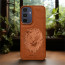 Vaku ® Samsung Galaxy A15 5G Lion Embossed Luxury Designer Leather Protective Back Cover Case