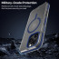 Vaku Luxos ® Vortex Magpro Gel Cushion Slim Fit Shockproof Crystal Clear Camera Metal Ring Back Cover For iPhone