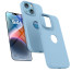 Vaku Luxos ® 2In1 Combo Apple iPhone 14 Plus Liquid Silicone Logo-Cut Soft Anti-Scratch Back Cover with 3D Tempered Glass