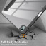 Vaku ® OPTINEX Apple iPad Air 13 inch (M2) Back Flip Stand Cover 360 Degree with Pencil Holder Transparent Back Powerful Magnetic Attachment Slim Trifold Stand Case