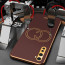 Vaku ® Oneplus Nord Skylar Leather Pattern Gold Electroplated Soft TPU Back Cover