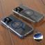 Vaku Luxos ® Apple iPhone 15 Pro Vortex Magpro Gel Cushion Slim Fit Shockproof Crystal Clear Camera Metal Ring Certified Mag-Safe Back Cover