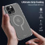 Vaku Luxos ® Vortex Magpro Gel Cushion Slim Fit Shockproof Crystal Clear Camera Metal Ring Back Cover For iPhone