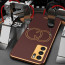 Vaku ® Oppo Reno6 5G Skylar Leather Pattern Gold Electroplated Soft TPU Back Cover