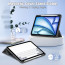 Vaku ® OPTINEX Apple iPad Air 13 inch (M2) Back Flip Stand Cover 360 Degree with Pencil Holder Transparent Back Powerful Magnetic Attachment Slim Trifold Stand Case