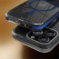 Vaku Luxos ® Apple iPhone 15 Pro Vortex Magpro Gel Cushion Slim Fit Shockproof Crystal Clear Camera Metal Ring Certified Mag-Safe Back Cover