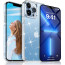 Vaku Luxos ® 2In1 Combo Apple iPhone 13 Pro Max Star Struck Series Transparent Protective Back Cover with 3D Tempered Glass