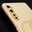 Vaku ® Oneplus Nord Skylar Leather Pattern Gold Electroplated Soft TPU Back Cover