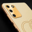 Vaku ® Samsung Galaxy S10 Lite Skylar Leather Pattern Gold Electroplated Soft TPU Back Cover
