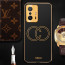 Vaku ® Xiaomi 11T Pro 5G Skylar Leather Pattern Gold Electroplated Soft TPU Back Cover