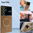 Vaku ® Samsung Galaxy S23 Ultra Silicon Polarized Texture Full Lens Protection Lens Protection Back Cover Case