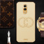 Vaku ® Oneplus 7 Skylar Leather Pattern Gold Electroplated Soft TPU Back Cover