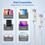 DR VAKU ® 100W Type-C to Type-C Braided Cable 2M Fast Charging & High-Speed Data Transfer for iPhone, MacBook, iPad, Samsung, Laptop, Monitor & Other USB-C Devices