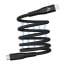 Vaku Luxos® SNAPPY Magnetic Auto-Fold Original iPhone Charger Cable Type C to Lightning Connector Fast Charging (mfi-certified), Nylon Braided for iPhone 14/ iPhone 13/ iPhone 12/ iPhone 11 & ios