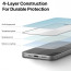 Vaku Luxos ® 2In1 Combo Apple iPhone 16e Glassy MagPro Clear TPU Shockproof Scratch Resistant Case Back Cover with 3D Tempered Glass