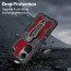 Vaku ® Oppo Reno10 5G Vanguard Military Grade Armor Case with Metal Belt Clip Kickstand Back Cover