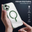 Vaku Luxos ® Vortex Magpro Gel Cushion Slim Fit Shockproof Crystal Clear Camera Metal Ring Back Cover For iPhone