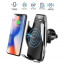 Vaku ® Smart Auto-open and Close Gravity Sensor QC Wireless Car Charger + Car Silicon Abs Glass Holder with High Grade Suction