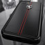 Ferrari ® Apple iPhone 8 Plus Vertical Contrasted Stripe - Material Heritage leather Hard Case back cover