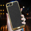 VAKU ® Apple iPhone 7 Plus Carbon Fibre with Golden Electroplated layering hard PC Back Cover