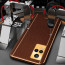 Vaku ® Vivo Y73 Luxemberg Series Leather Stitched Gold Electroplated Soft TPU Back Cover