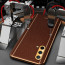 Vaku ® OnePlus Nord CE Luxemberg Series Leather Stitched Gold Electroplated Soft TPU Back Cover