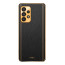 Vaku ® Samsung Galaxy A32 4G Luxemberg Series Leather Stitched Gold Electroplated Soft TPU Back Cover