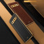 Vaku ® Samsung Galaxy S10 Luxemberg Series Leather Stitched Gold Electroplated Soft TPU Back Cover