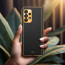 Vaku ® Samsung Galaxy A33 5G Luxemberg Leather Stitched Gold Electroplated Soft TPU Back Cover