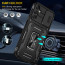 Vaku ® Samsung Galaxy M34 5G Aegis Armor Slide Camera Protection Magnetic Ring Holder Kickstand Back Cover