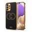 Vaku ® Samsung Galaxy A32 4G Skylar Leather Pattern Gold Electroplated Soft TPU Back Cover