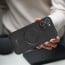 Vaku ® Vivo Y35 Maxtron Leather Stitched Magnetic Magsafe Non-Slip Grip Shockproof Back Cover