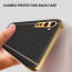 Vaku ® 2In1 Combo OnePlus Nord Luxemberg Leather Stitched Gold Electroplated Case with 9H Shatterproof Tempered Glass