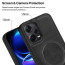 Vaku ® Xiaomi Redmi Note 12 Pro Maxtron Leather Stitched Magnetic Magsafe Non-Slip Grip Shockproof Back Cover
