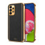 Vaku ® Samsung Galaxy A52s Luxemberg Series Leather Stitched Gold Electroplated Soft TPU Back Cover