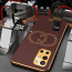 Vaku ® OnePlus 9R Skylar Leather Pattern Gold Electroplated Soft TPU Back Cover