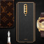 Vaku ® Xiaomi Poco X2 Luxemberg Series Leather Stitched Gold Electroplated Soft TPU Back Cover