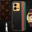 Vaku ® Vivo V25 5G Felix Line Leather Stitched Gold Electroplated Soft TPU Back Cover Case