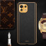 Vaku ® Xiaomi Mi 11 Lite Luxemberg Series Leather Stitched Gold Electroplated Soft TPU Back Cover