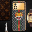 Vaku ® Xiaomi Poco X4 Pro 5G Lynx Designer Leather Pattern Gold Electroplated Soft TPU Back Cover Case